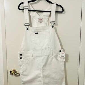 Wrangler White Denim Overall Dress
